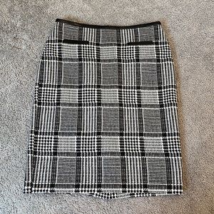 Talbots plaid houndstooth skirt size 2